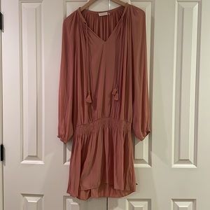 L Ramy Brook (New York) pink V neck silk mini dress 👗
